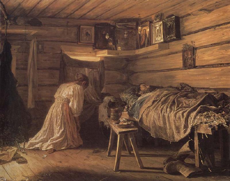 Vassily Maximov The Sick Husband oil painting image